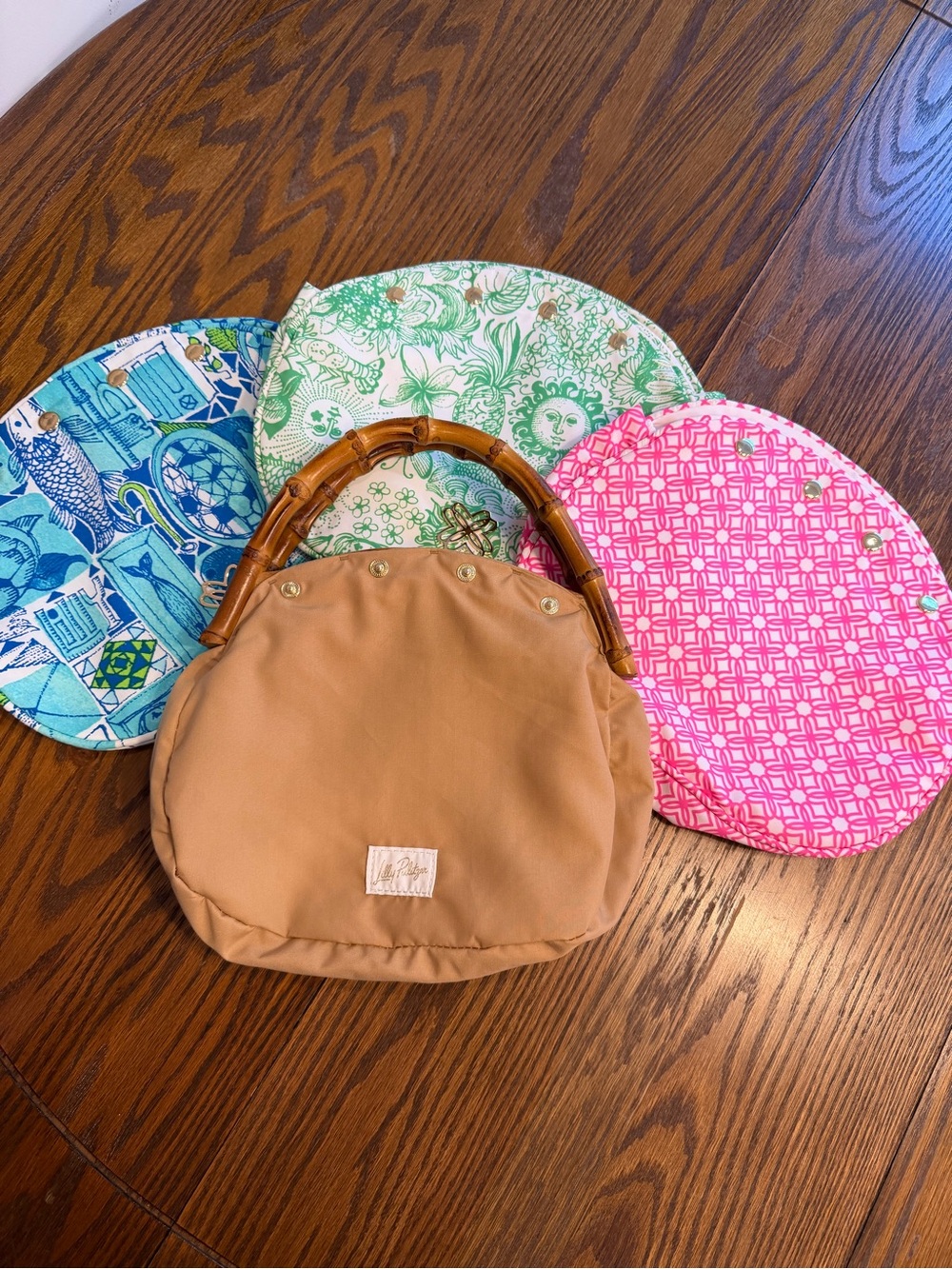Lilly Pulitzer Bermuda Handbag with Bamboo Handles - Picture 5 of 7